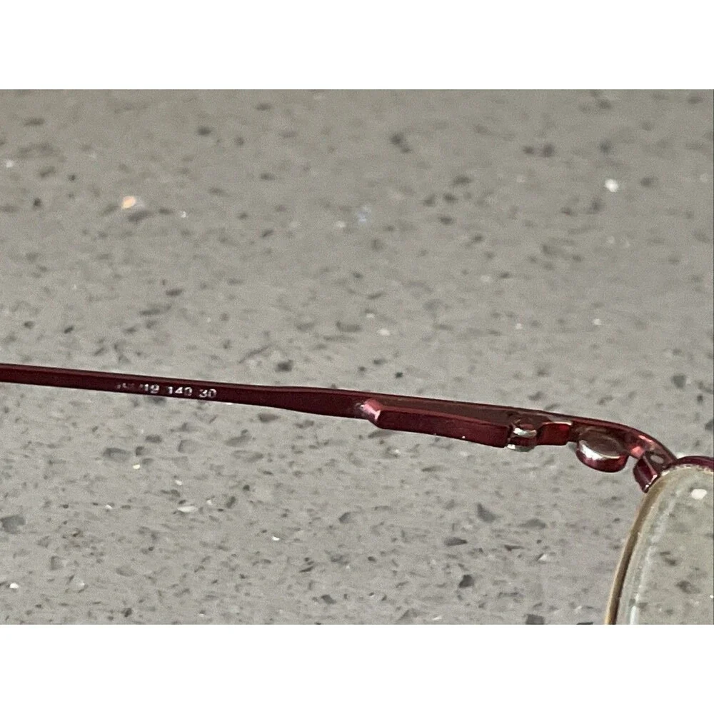 EASYCLIP Eyeglasses Frames ONLY w Sunglasses attachment 49-19-140 red full rim